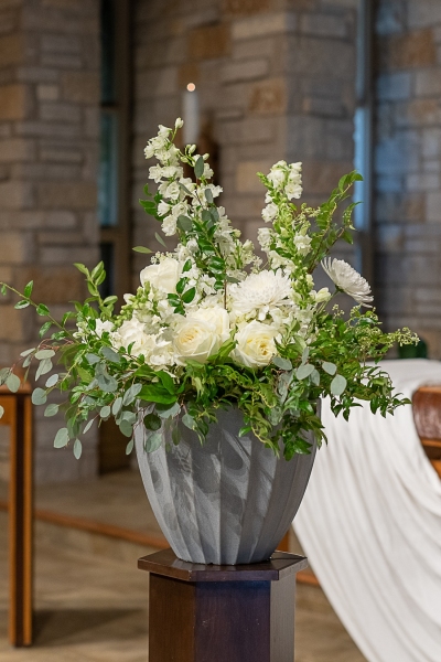 English Garden Style Altar Flowers